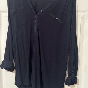 Jones New York Black Button Down Shirt